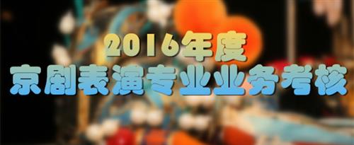 男人操女人骚逼国家京剧院2016年度京剧表演专业业务考...